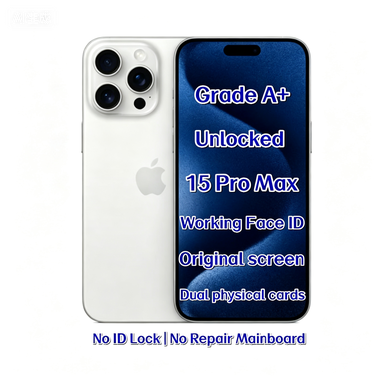 Wholesale Used Unlocked for 15 Pro Max White Titanium 512GB A17 Pro Chip 5G High Quality Smartphone Global Bulk