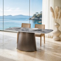 Table à manger rectangulaire de luxe moderne de style mid-century pour la maison