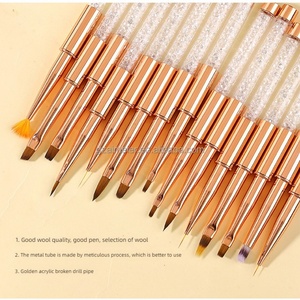14-Piece Nylon Hair Nail <b>Brush</b> Set with Pen Cover for Salon and Nail Art Durable <b>Brushes</b> for Nail Supplier - Product Image 1