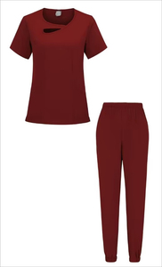 Tenues d'uniformes médicaux unisexes à col en V de haute qualité pour professionnels, ensembles de blouses tissées avec détection d'aiguilles et service OEM pour hôpitaux et cliniques - Product Image 3