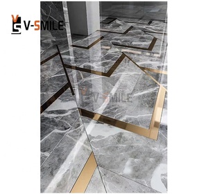 Azulejo de mármol gris <span class=keywords><strong>Carso</strong></span> de decoración de suelo natural para decoración de oficina y salón azulejos de Arte Moderno - Product Image 1