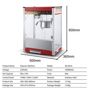 <span class=keywords><strong>Machine</strong></span> à popcorn <span class=keywords><strong>automatique</strong></span> à air chaud <span class=keywords><strong>professionnelle</strong></span> électrique commerciale nouvelle facile à utiliser 8oz pour les événements les cinémas les fêtes - Product Image 6