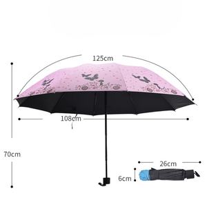 Factory Umbrella Wholesale Custom Print 10 Bone Folding Women Parasols Uv Umbrella With logo - Product Image 4