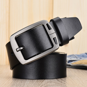 <span class=keywords><strong>Ceinture</strong></span> pour hommes en cuir de vachette Offre Spéciale boucle en alliage de haute qualité ceintures en cuir véritable avec broche Bulcke - Product Image 6