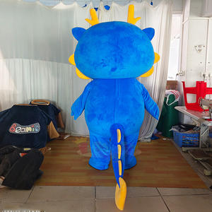 <span class=keywords><strong>Disfraz</strong></span> <span class=keywords><strong>de</strong></span> Dragón Azul con Cuernos Amarillos, Traje para Adultos, Ideal para Comic Con, Desfiles Callejeros, Festivales y Entretenimiento - Product Image 4