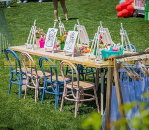 Chaise pour enfants en rotin moderne faite à la main, écologique, en osier naturel, mobilier sécurisé pour salon, chambre d'enfant, décoration de fête d'anniversaire - Product Image 2