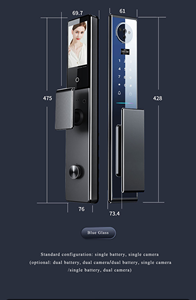 בית דיגיטלי tuya מנעול 3D פנים זיהוי טביעת אצבע חומר אלומיניום כרטיס זיכרון נתונים אחסון תואם פלדה - Product Image 5