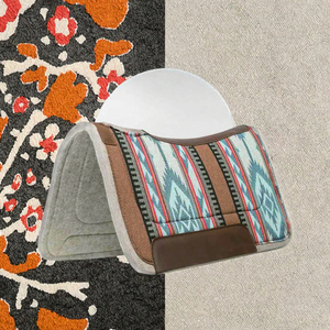 Tapis de selle Western avec doublure en polaire pour le saut d'obstacles - Matière en laine - Product Image 3