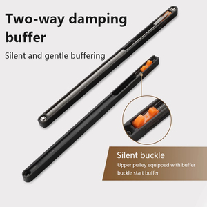 Rhetech hiện đại satin kết thúc nhôm ma cửa theo dõi phần cứng bền vô hình trượt nhà vệ sinh với New trackless thiết kế - Product Image 3