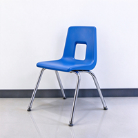 Chaises d'école empilables en PP écologiques pour la vente en gros, mobilier de salle de classe, chaises en plastique avec trou carré pour appartement et maison