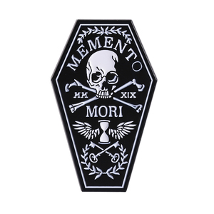 Pin Enamel Punk Gothic Coffin 0, Bros Kerangka Memento Mori Custom, Lencana untuk Pakaian, Tas Ransel, Kerah, Perhiasan, Hadiah untuk Teman - Product Image 1