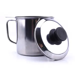 Recipiente para armazenar óleo e cozinha, filtro para óleo, vaso graxa, 1.3l 1.8 l com filtro de manga