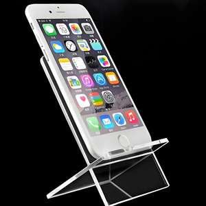 Современная акриловая подставка для телефона Mesibo в форме X, водонепроницаемая прозрачная витрина для стола или прилавка - Product Image 1