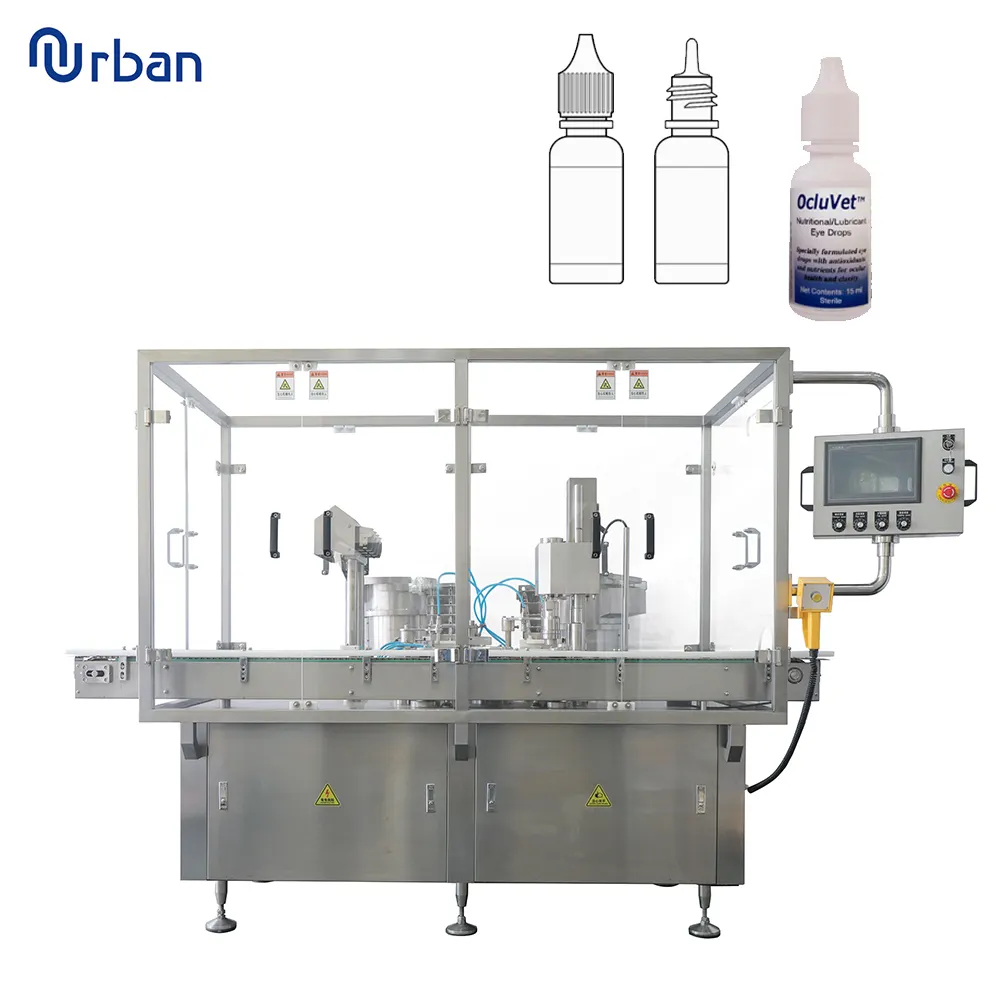 High accuracy blink eye drops bottle pharmaceutical filling capping production line