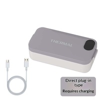 Boîte à lunch chauffante pour l'extérieur et la maison, capacité 900 ml, acier inoxydable 304, affichage numérique intelligent, compatible USB/voiture, bento électrique
