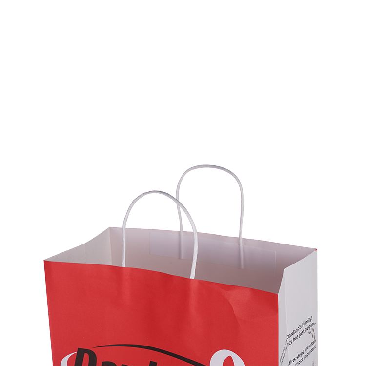 Wholesale retail grocery shopping packaging custom made fast food take away clothes packaging kraft paper bag