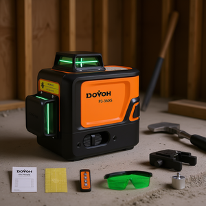 Nivel Láser Verde Doyoh P3-360G 3x360 Autonivelante, Herramienta Industrial para Interiores con Batería y Accesorios - Product Image 2