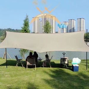Bâche de pare-soleil en forme de papillon pour le camping en plein air Grand auvent octogonal pour la protection contre la pluie et le soleil - Product Image 4