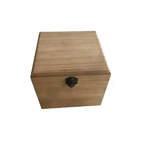 亚马逊热卖定制木盒未完成珠宝储物收纳盒木质工艺品手工礼品包带铰链盖木盒