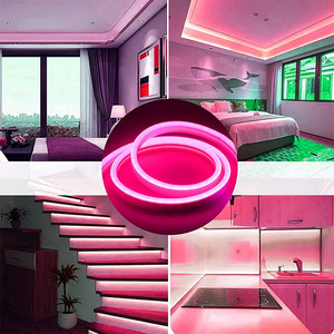Popolare in Silicone Neon Flex <span class=keywords><strong>rosa</strong></span> <span class=keywords><strong>LED</strong></span> Neon Flex DC 12V IP65 impermeabile 8x16mm 120 <span class=keywords><strong>LED</strong></span>/M - Product Image 6