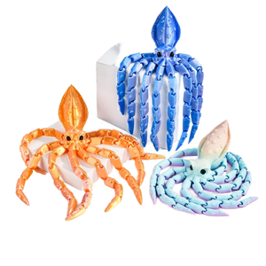 Jouets créatifs pour enfants imprimés en 3D, décorations en verre durables en forme de calmar, poisson, personnages de la série Frozen, pour la maison, échelle 1/12 - Product Image 3
