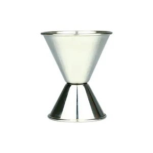 Kunden spezifische Farbe Galvani sierter Edelstahl 20/40ml Doppelseitiger Cocktail Gin Wine Jigger Barkeeper Messbecher