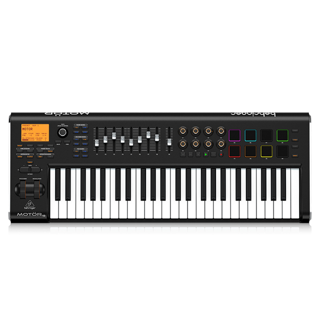 Behringers MOTOR 49 MIDI Keyboard Controller 49 Key USB Orchestration DAW Percussion Board Keyboard Controller