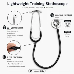 Stéthoscope cardiologique <span class=keywords><strong>professionnel</strong></span> à double tête 2026 <span class=keywords><strong>pour</strong></span> étudiants en médecine et médecins, rose/argent, équipement <span class=keywords><strong>médical</strong></span> de classe I - Product Image 4
