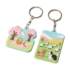 Personalized 2D Effect Soft PVC Keychain Offset Printing Rubber Pendant for <b>Backpack</b> Party Souvenir Gifts - Product Image 2