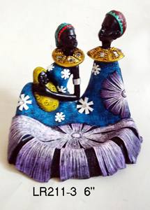 Sculpture africaine en résine de style folklorique - Décoration d'intérieur Marque <span class=keywords><strong>TRIO</strong></span> - Product Image 6