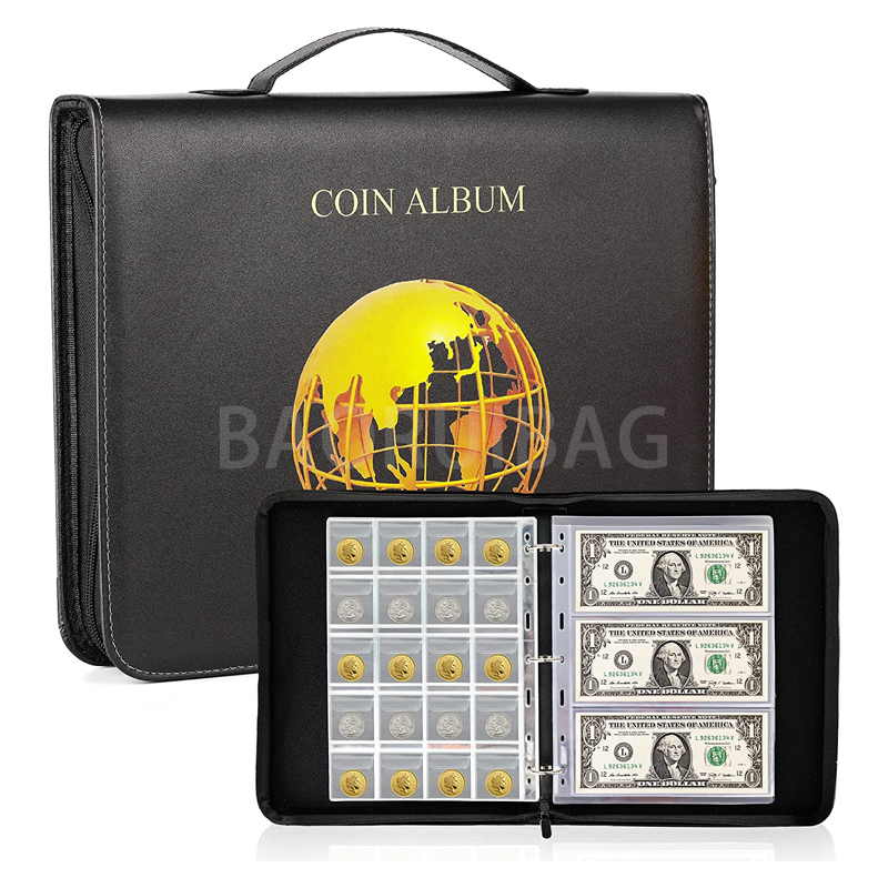 Aazon.co: 100 Pocket Currency Albu - 7 × 4 Inch Portable Banknotes Holder Dollar Paper Oney - View #6