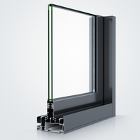 Ventana Corredera de Aluminio Resistente a Monzones, Sistema de Drenaje Doble, Ventana Horizontal para Fábrica en el Sudeste Asiático