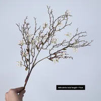 Floravital Hochwertige Künstliche Einzelzweige Osmanthus Früchte Getrocknete Zweige Immergrüne Herbstfarben-Serie Künstliche Pflanzen