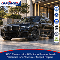 Jantes en alliage forgé à rayons maillons 5x112, noir brillant, 20, 21, 22 pouces, haute qualité, sur mesure, pour BMW 760i G70
