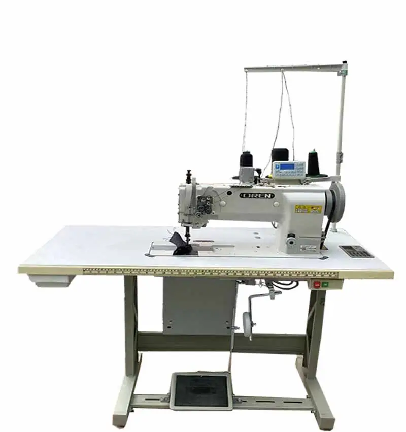 Máquina de costura industrial para roupas RN6620-D3 com agulha dupla de alimentação de agulha para serviço pesado