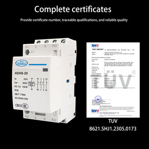 Handele 4NC <span class=keywords><strong>4</strong></span>ขั้ว<span class=keywords><strong>3</strong></span>เฟสคอนแทค20A 400V AC 220/240V ลิฟต์ควบคุม HDH8-20 Modular ราง DIN 50/60Hz - Product Image 4