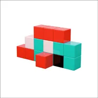 高品質教育玩具カラフルプラスチックセンチメートルキューブ磁気プラスチックキューブ