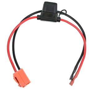 Konektor Kabel Baterai Kompatibel dengan Kendaraan Elektrik dengan Konektor <span class=keywords><strong>2</strong></span> Pin Merah, Kabel 12AWG dengan Sekring 40 Amp yang Dapat Diganti - Product Image 1