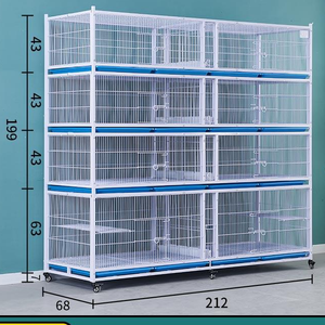 <span class=keywords><strong>กรง</strong></span>อุปถัมภ์และกรงแยกสแตนเลสคลาสสิกหรูหราอเนกประสงค์สำหรับสัตว์เลี้ยงสุนัขที่มีสีดำและสีขาว - Product Image 1