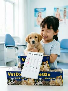Kit de Pruebas Rápidas Veterinarias para Uso Doméstico, EHR/LYM/<span class=keywords><strong>ANA</strong></span>/CHW, Prueba Rápida para Gatos, Equipo de Diagnóstico Veterinario - Product Image 1
