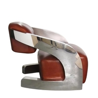Fauteuil en cuir de style industriel rétro pour salon et bureau à domicile, durable, confortable et au design élégant