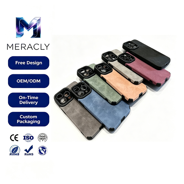 OEM Custom Shockproof Protect Leather Mobile Phone Case Suede Back Cover for iPhone 16 Plus 15 14 13 12 Pro Max 11