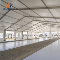 Tente de réception extérieure de grande envergure 20x50m, à structure en aluminium et toit en PVC imperméable, pour événements commerciaux