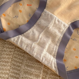 Ropa interior estampada de algodón modal para mujer, cintura alta, talla grande, moda, sin rastro, seda de morera, entrepierna antibacteriana - Product Image 4