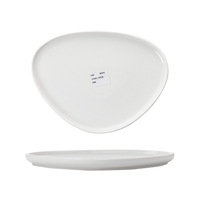 Assiette rectangulaire en céramique blanche pure, vaisselle d'hôtel, ambiance artistique, assiette pour faire sauter les aliments frits, Chine