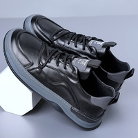 Chaussures de course sportives pour hommes, collection automne, grande taille, cuir véritable, semelle intermédiaire EVA, semelle extérieure en caoutchouc antidérapante, respirantes et souples