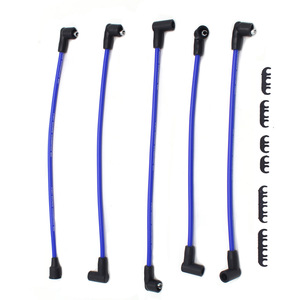 Juego de cables de encendido de 8 mm para motor de 4 cilindros, cable de bujía de alto voltaje L022 - Product Image 5