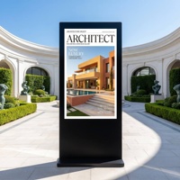 Kiosco Interactivo con Pantalla Táctil para Exteriores IP65, 2500 Nits, Legible Bajo la Luz Solar, Asistente Humano Digital con IA, Señalización Publicitaria DOOH