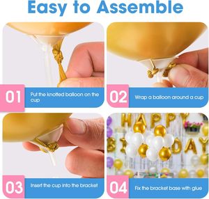 Décoration de mariage, fête d'anniversaire adulte, baby shower, accessoires pour ballons, support de colonne pour ballons, en plastique, Nouvel An - Product Image 4