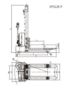 מיני 1.2ton מעלית מעקף ליתיום סוללה חשמלי מזרן עם גלגל כונן שדרוג - Product Image 5